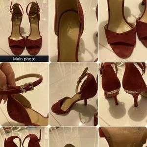 Michael kors heels deep red size 7 women